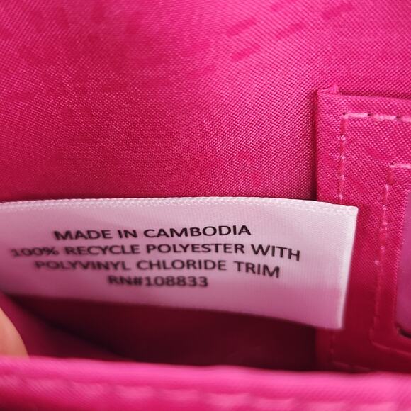 Lily Bloom Clutch Floral Black Pink Flower Zip Around Wallet Accordion Organizer - Picture 13 of 15